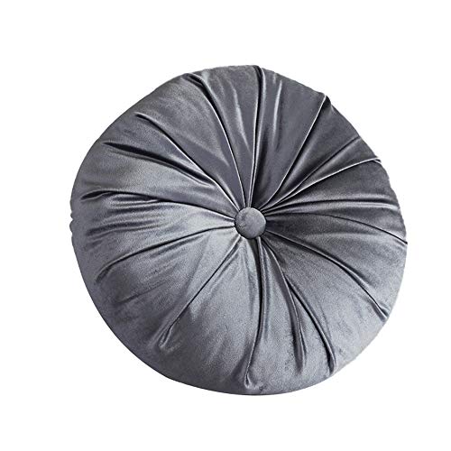 Wnvivi Velvet Round Pillow,Pleated Round Pillow 3D Pumpkin Vehicle Wheel Round Velvet Cushion Pumpkin Pleated Tatami Cushion Floor Pillow Mat Chair Pads for Home Sofa Chair Bed Car Decor