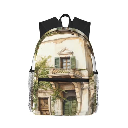 Sac à dos d'inspiration vintage noir aux finitions antiques grecques et romaines