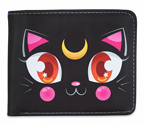 Roffatide Anime Sailor Moon Wallets Artificial Leather Slim Bi-Fold Multi Purpose Luna Cat Wallet #TOP2