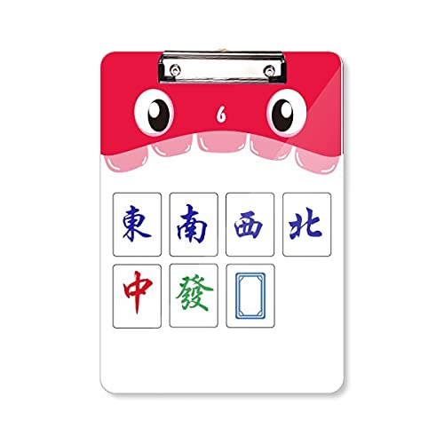 Mah-jong dossier A4 porte-bloc d'apprentissage avec pince plate robuste