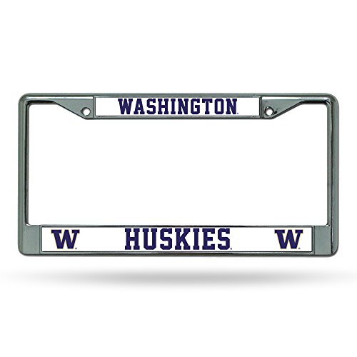 NCAA Washington Huskies Standard Chrome License Plate Frame