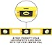 Mayes 10101 Polystyrene 2 Ft , 24 Inch Level Made in the USA, Contractor, Plumber, and Carpenter Tools, Impact Resistant Frame, Three Vials, Accurate to .001 Inch, won’t Scratch Work Surfaces, Yellow