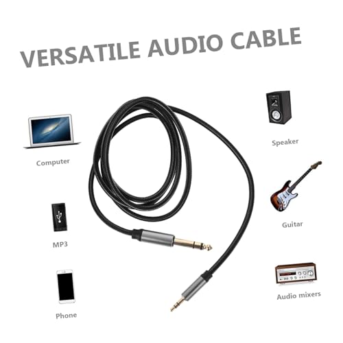 Cable de audio ARTIBETTER Jack 3.5mm a 6.35mm 1.5m negro miniatura 3