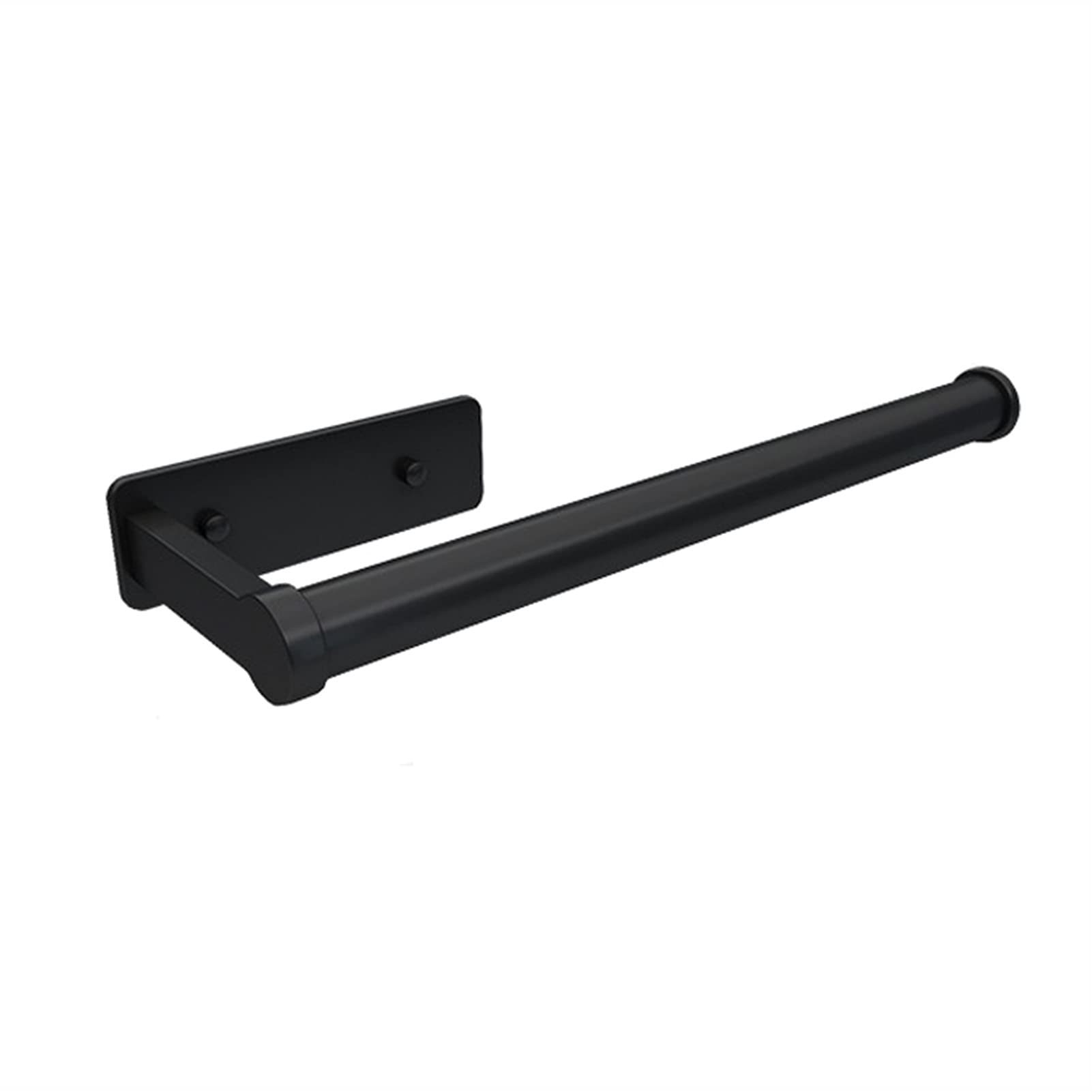 Paper Towel Holder Under Cabinet - Wall Mount Creative Shelf Black Roll Rack Stick to for Kitchen Bathroom