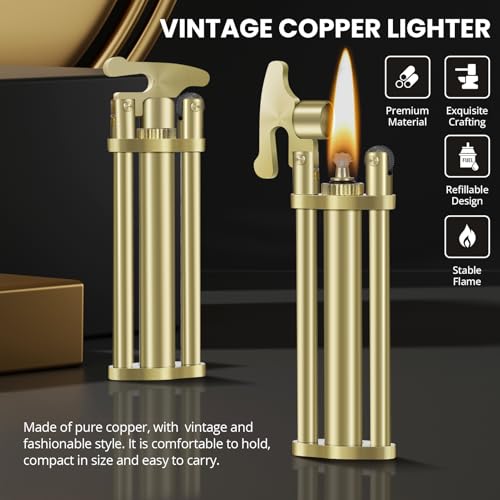 Encendedor slim vintage rellenable de keroseno miniatura 5