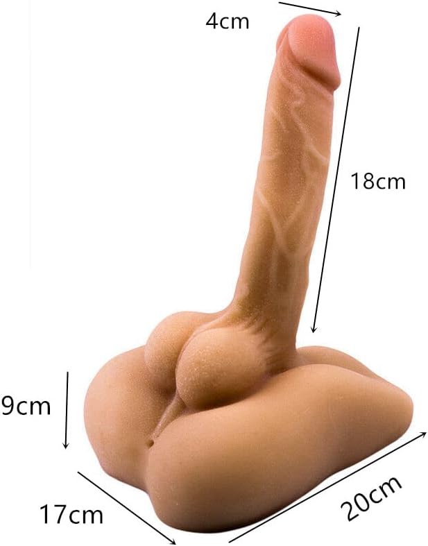 Miniatura 4 de Juguete sexual con consolador realista, muñeca sexual de torso con pene grande flexible, muñeca sexual de TPE para hombres con agujero anal apretado