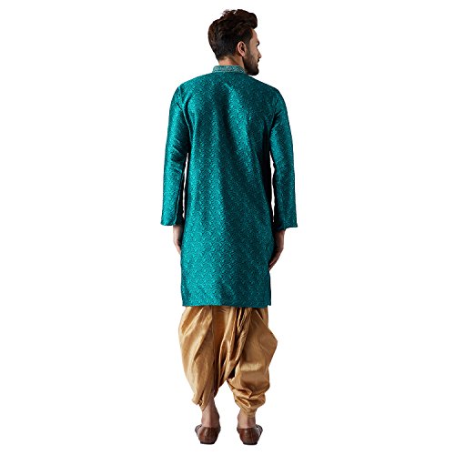 Image of SOJANYA Men's Silk Blend Solid (Since 1958, Kurta & Dhoti Set