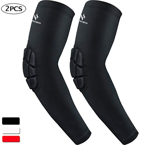 HOPEFORTH 2PCS Elbow Padded Sleeve Compression Arm Guard Sports Shooter Sleeve Protective Gear