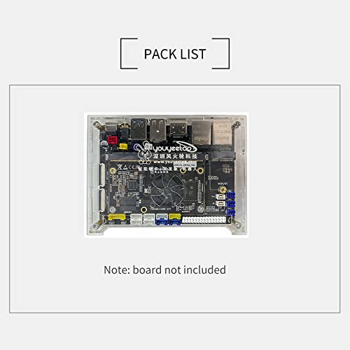 WayPonDEV Acrylic Case for YY3568 RK3568 AI Developer Kit | Protection | Developers | Programming | Ultra-Thin & Impact Resistant | 1 x Acrylic Case | Officially Certified Compatibility