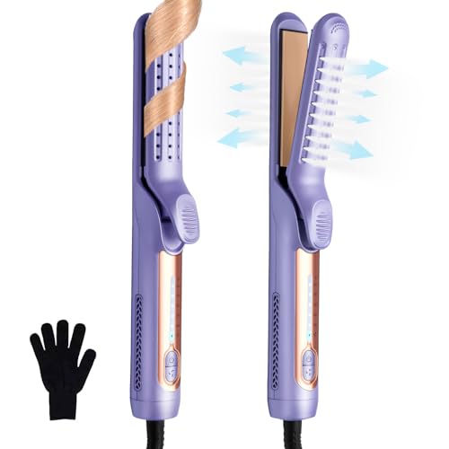 OKWRAP Lisseur Cheveux, Lisseur Titanium, Lisseur Cheveux Professionnel avec Refroidissement Rapide par Air, Lisseur Plaque Large PTC Chauffe Ultra Rapide,...
