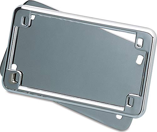 Kuryakyn 9166 Motorcycle Accent Accessory: License Frame & Back Plate Set, Universal Fit for 4