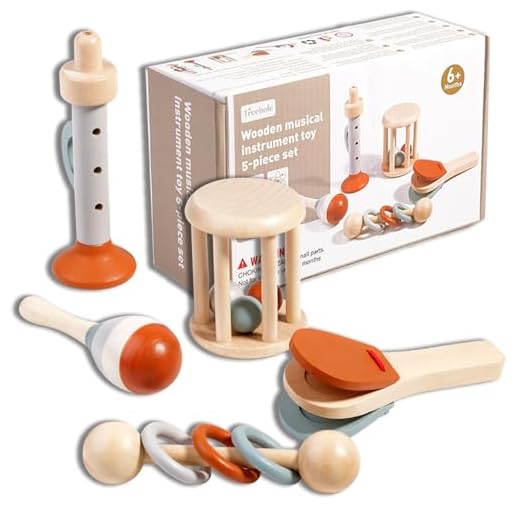 Baby Niños Instrumentos Musicales, Baby Juguetes Musicales de Madera para 6 9 12 Meses, Monressori Niños Instrumentos mMusicales Juguetes para 1 Año, Baby Navidad Regalo Cumpleaños