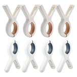 8 PCS Beach Towel Clips for Sun Loungers, Beach Towels Clothes Pin Quilt Drying Windproof Laundry Peg Hanging, Non-Slip Towel Pegs, for Sun Lounger Washing Line with Drawstring Organizer