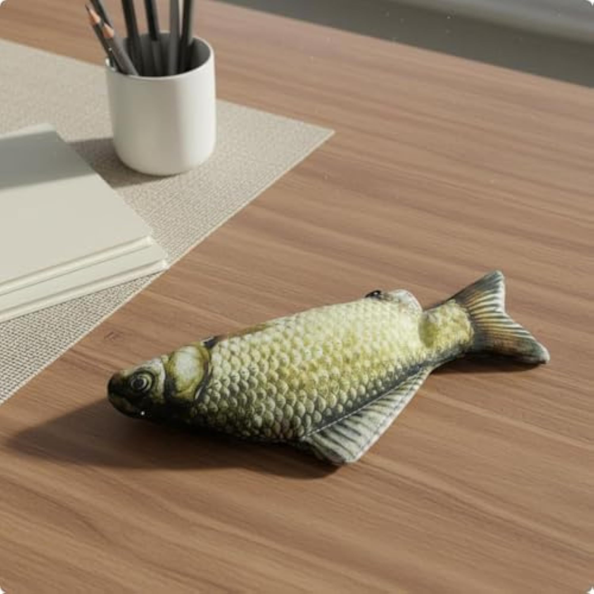 Realistic Fish Pencil Case, Lightweight Storage for Students