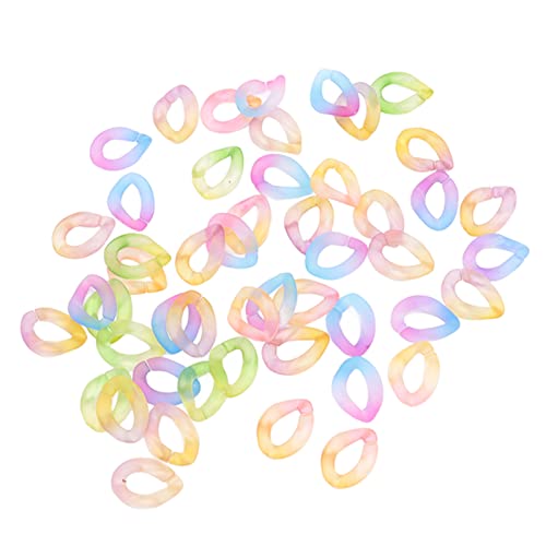 50 Acryl-Gliederketten Bunt - DIY Schmuckbasteln Für Taschen, Hals & Taillenketten