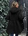 Vancavoo Winterjacke Damen Wintermantel Warm Gefüttert Winterparka Winter Jacket Mäntel Verstellbarer Kordelzug Parka Kapuzenmantel Frauen mit Kapuze,Schwarz,M