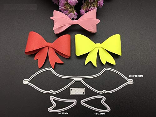 4,7Inchx1.2Inch Hair Bow Die Cut-Hair Bow Cutting Die DIY-Metal Cutting Dies Stencils DIY Scrapbooking Album Paper Card Craft- Hair Bow Cutting Die DIY- Bowknot Hair Bow Cutting Dies-Metal Cutting Die