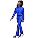 HOTIAN Damen Skianzug Einteiler Skioverall Winter Warme Damen Schneeanzug Wasserdicht Winddicht skibekleidung Schneeoverall Jumpsuit Mit Kapuze Blue L