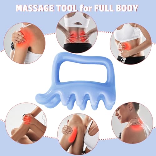 Image of Large Fascia Massage Blaster Tool for Cellulite, Myofascial Release, Muscle Knots, Trigger Points, Cellulite Massager Tool for Body Tension Relief Promote Lymphatic Circulation Blue