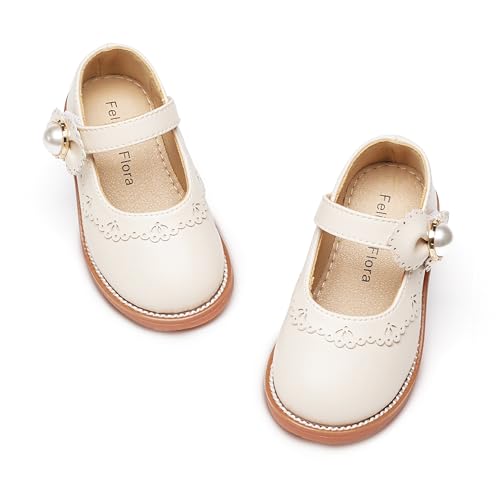 Image of Felix & Flora Toddler Little Girl Princess Dress Shoes-Mary Jane Flats for Girl Party School Shoes