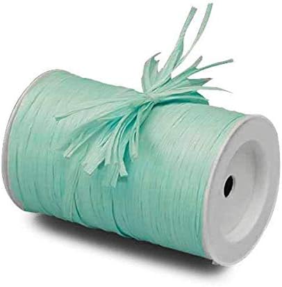 Turquoise Matte Raffia Ribbon - 1/4 Inch X 100 Yards - Craft Ribbon For Gift Wrapping, DIY Decor & More