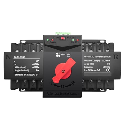 ATS 4P 63A interrupteur transfert automatique résout les pannes de courant 220V