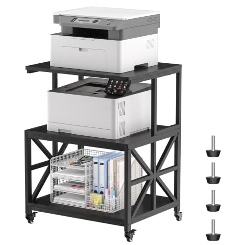 Image of GreenForest Large Printer Stand with Wheels, 23.6 inchx18.9 inch Printer Table