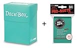 Neuware ungeöffnet OvP Ultra Pro Deck Box + 60 Small Size Protector Sleeves - Türkis - Aqua - Yu-Gi-Oh! - Japanese Mini