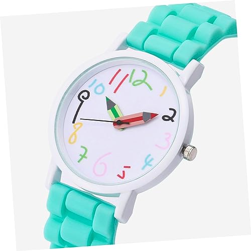 TENDYCOCO 1 relógio de silicone, resistente, feminino, moderno, infantil, lápis, relógio infantil, V