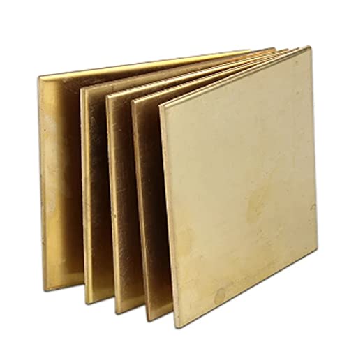 Plaque de laiton H62 6mm | Feuille de métal 100x100mm pour découpe CNC