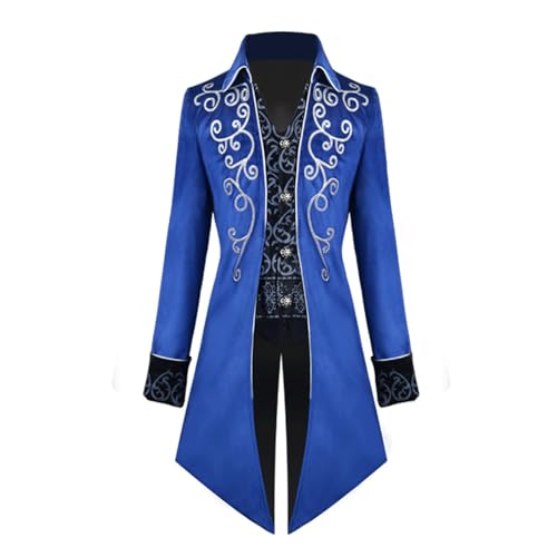 Veste médiévale homme FGRID en bleu pour résoudre le manque d'originalité de votre costume