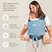 Moby Baby Wrap Carrier Easy-Wrap for Newborns to Toddlers (8-33lbs), Infant Sling Carrier, Lightweight & Hands Free Design for Mom and Dad, Adjustable for All Body Types (Sea Spray Blue)