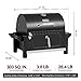 Royal Gourmet CD1519 Portable Charcoal Grill with Warming Rack, Tabletop Charcoal Grill with 303 Sq. In Cooking Area for Outdoor Camping and Picnic Grilling, Black