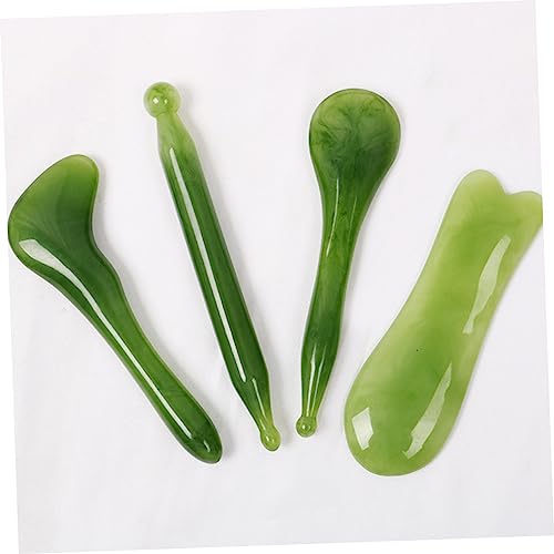 Hemoton 1 Conjunto De 10 Peças Placa De Massagem Gua Sha Bastão De Acupressão Massageador Facial Jad