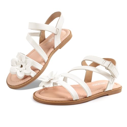 Wulubaba Toddler Girls Sandals Open Toe Dress Sandals for Kids
