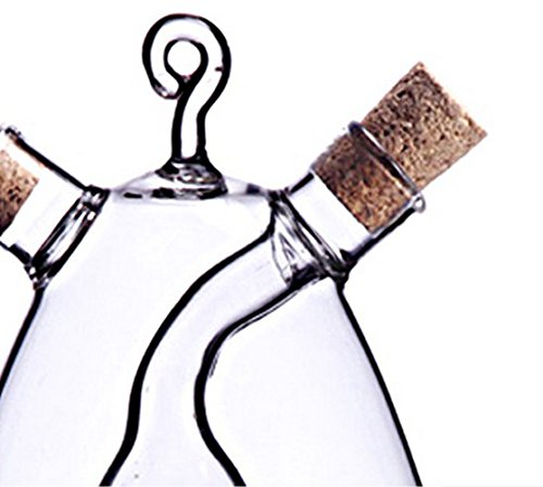 ELETON Kitchen Supplies Cruets Oil Vinegar 2 in 1,Glass Jar, Oil and Vinegar Dispenser - Thumbnail 7