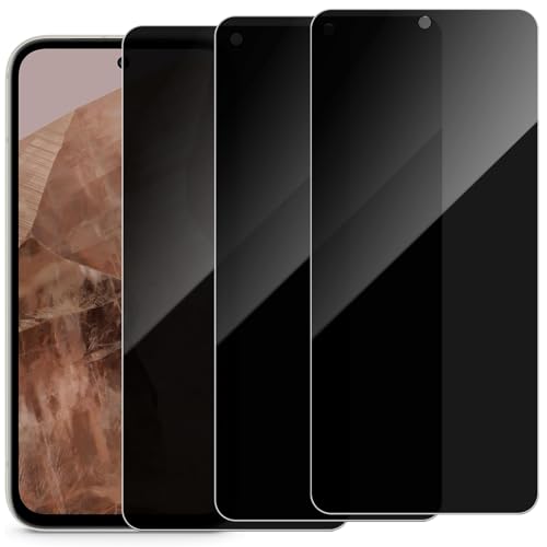 Verre trempé Google Pixel 8A anti-espion : lot de 3 films de protection d'écran 9H et anti-choc