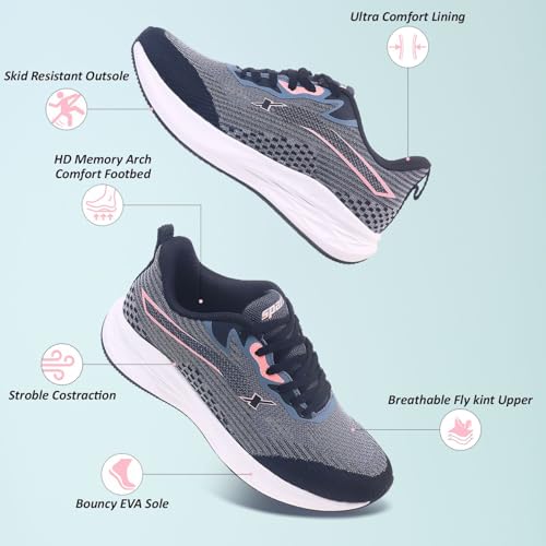 Image of SPARX Women's Running Shoes | Stylish, Lightweight & Comfortable Lace-Up Sports Shoes