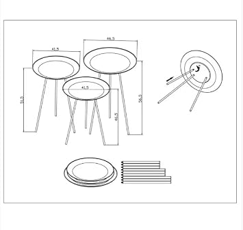 Tripod 3'lü Sehpa