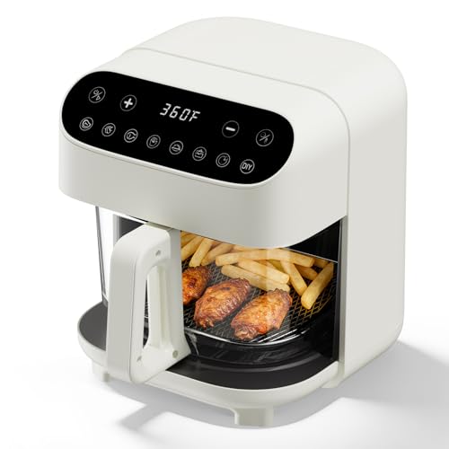 5 Quart Glass Air Fryer with High Borosilicate Basket