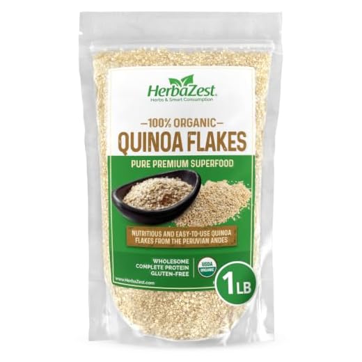 Quinoa Flakes Organic - Nutrient Rich Superfood - Complete Protein Source - Vegan, Gluten Free & USDA Certified - 16oz (454g) - Easy to Use with Yogurt, Cereal, Granola, Baked & Non-Baked Goods