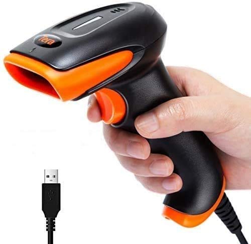 USB Barcodescanner Tragbar Handscanner Deutsche Tastatur 1D Lesegerät Tragbar Kabelgebunden Strichcode-Scanner IP54, Anleitung in Deutsch