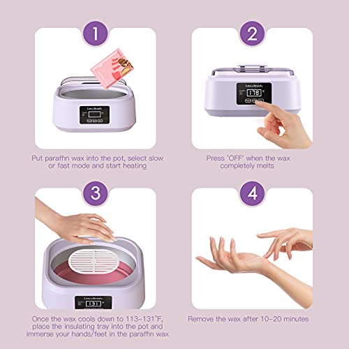 Easyinbeauty Paraffin Wax Refill 2.64 Lbs, 6 Pack Paraffin Wax Blocks, Paraffin Bath For Moisturize And Smooth Skin, Relieve Arthritis Pain And Stiff Muscles, Deeply Hydrates And Protects, Lavender #TOP5