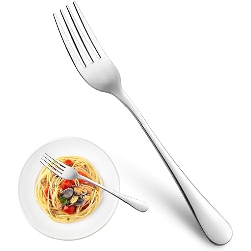 MUTNITT Dinner Forks,Set of 16 Top Food Grade Stainless Steel Silverware Forks,Table Forks,Flatware Forks,8 Inches,Mirror Finish & Dishwasher Safe,Use for Home,Kitchen or Restaurant