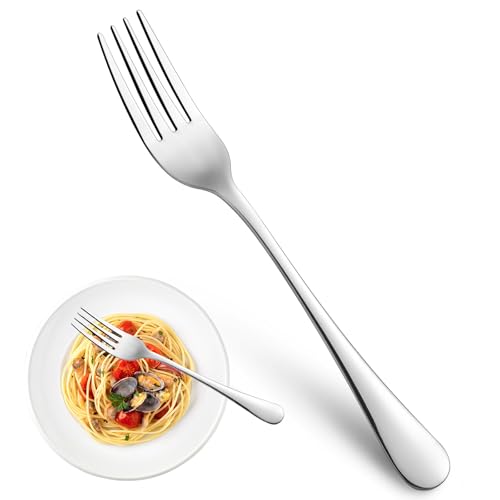 MUTNITT Dinner Forks,Set of 16 Top Food Grade Stainless Steel Silverware Forks,Table Forks,Flatware Forks,8 Inches,Mirror Finish & Dishwasher Safe,Use for Home,Kitchen or Restaurant