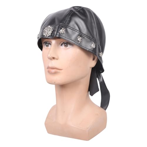 Serre-tête pirate réglable en cuir PU avec strass : accessoire fête et cosplay