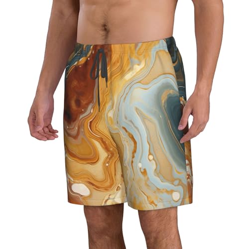 Men's Swim Trunks Quick Dry Board Shorts Mens Bathing Suit Swimsuits Marble Modern Art Beach Shorts with Pockets3