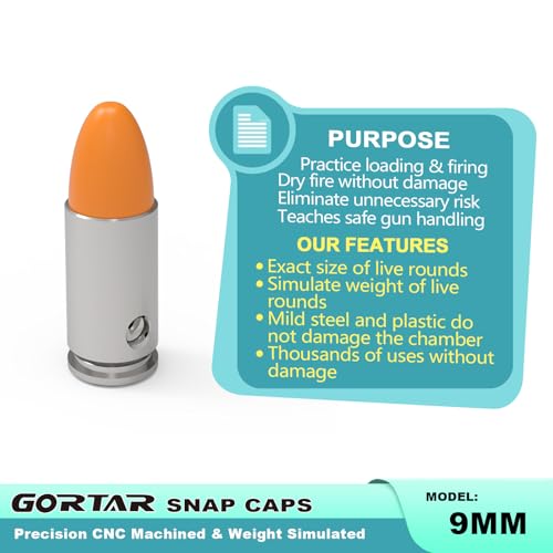 Snap Caps Training Dummy Rounds Practice Safe Loading Firing Close to Real Weight