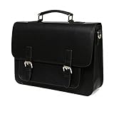 サッチェルバッグ リュック ショルダーバッグ スクエアバッグ スクールバッグ 3wayバッグキャンバスバッグ高校生 大容量 通勤 通学 デート 女性用 男性用 男女兼用 ガール レトロ 可愛い 手提げ PU カジュアル (ブラック)