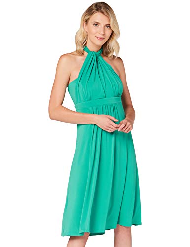 Marca Amazon - TRUTH & FABLE Vestido Mujer Multiposición, Verde (Green), 40,...